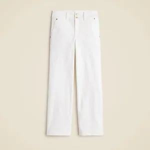 NWT!! J. CREW Slim Wide Jeans Stacked Buttons Solid White Size 30 Petite 30P thumbnail 11