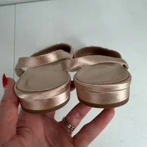 J.Crew 8.5 Blossom Slingback Flats Satin Rose Gold Crystal Embellished Shoes thumbnail 10