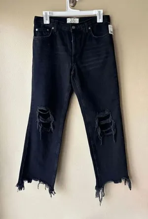 Free People Maggie Mid-Rise Straight Leg Jeans Women's Size 26 thumbnail 1