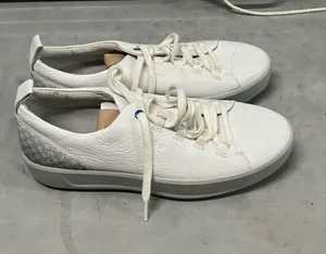 ECCO soft white leather golf sneakers thumbnail 1