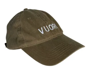 Vuori Logo Baseball Cap - Olive Green with White Stitching thumbnail 1