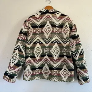 Vintage Studio West Cream Green Western Blazer Jacket XL thumbnail 4