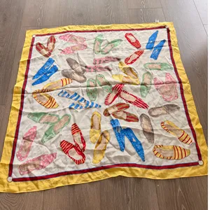 ECHO Vintage 100% Silk Made in Japan Scarf Summer Italian European‎ thumbnail 2