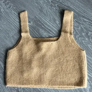 Everlane Crop Top Womens Extra Small Wool Blend Cozy Stretch Camel Brown thumbnail 10