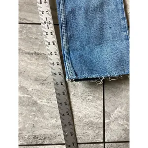 Zara Womens High Rise Straight Leg Jeans Blue Raw Hem Size 2 EUR 34 thumbnail 4