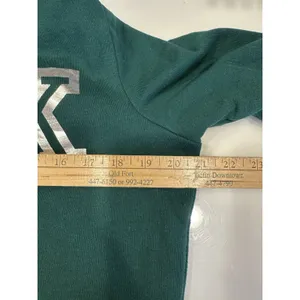 PINK Victoria’s Secret Green Zip Hoodie Silver Spellout Graphic Y2K Style Size M thumbnail 8
