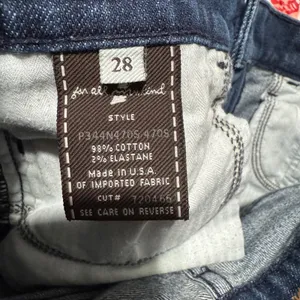 7 For‎ All Mankind Mid Waist Bootcut Y2K Jeans Women Sz 28 Dark Wash Cropped USA thumbnail 5