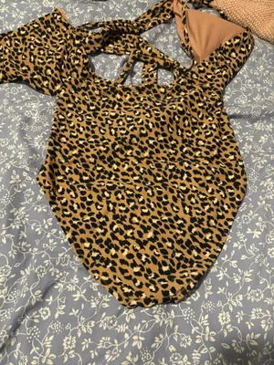 Aerie Leopard print one piece swimsuit - size medium thumbnail 2