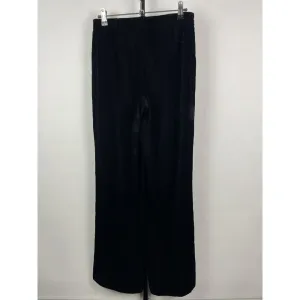 Vintage‎ Armani Exchange Black Velvet Velour Slack Trouser Pants Size 0 thumbnail 4
