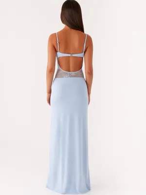 Peppermayo Sky-Blue Lace-Trim Maxi Dress thumbnail 2