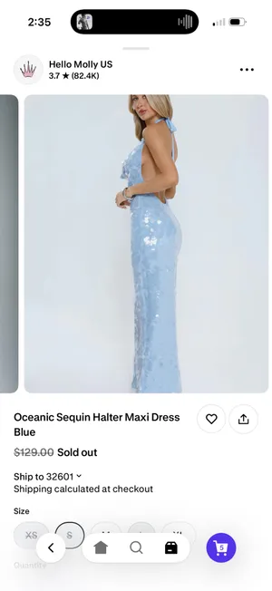 Hello Molly sequin halter dress  thumbnail 2