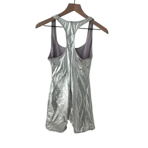 Skims Women Nickel Metallic Swim Cycle Suit NWT Size S ( Sold Out) thumbnail 6