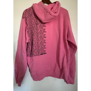 Helmut Lang "Inside Out" Repeat Text Logo Hoodie – Pink‎ (Size L) thumbnail 3
