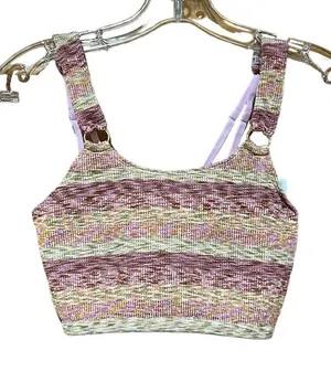 Aerie Seamless Longline Ring Bralette Multicolor Small thumbnail 1