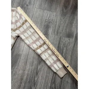 Ann Taylor Plaid Boyfriend Button Front Cardigan in Cream Small thumbnail 12