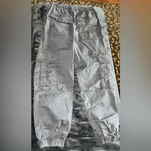 Garage Tanner Tie Up Cargo Pant in Grey Forged Iron Size Small thumbnail 6