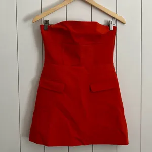 Zara Red Strapless Mini Dress thumbnail 7