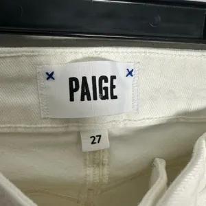 Paige Hoxton Ankle High Rise Skinny Jeans White Size 27 Made in USA thumbnail 3