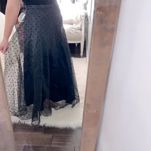JR Nites by Caliendo black polka dot maxi skirt new with tags size 6 thumbnail 3