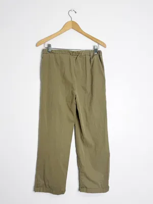 COS Pull On Wide Leg Pants Size 4 Olive Green Cotton Lyocell thumbnail 2