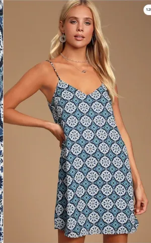 LULUS Flirty Vacation Resort Wear Casual Date Night Brunch Picnic Shift Dress thumbnail 1