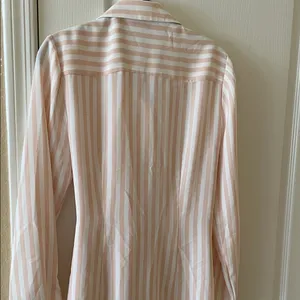 Alex Marie Cream and Blush Striped Wrap Shirt Dress thumbnail 5