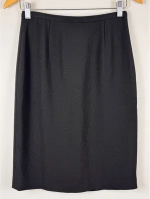 Ann Taylor Vintage Black Skirt Suit Set Blazer Pencil Skirt Size 4 Career thumbnail 8