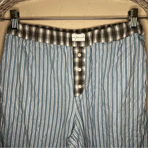 Urban Outfitters Out From Under Blue Striped‎ Plaid Avril PJ Boxer Pants thumbnail 6