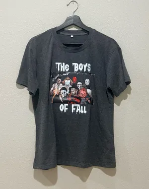 The Boys Of Fall Spooky Halloween Graphic Short Sleeve Top Size M thumbnail 1