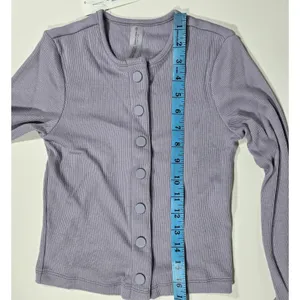 Outdoor Voices Earl Grey Ribbed Cardigan XS Snap Front‎ Long Sleeve Athleisure thumbnail 8