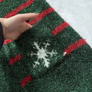 99‎ Jane Street Christmas Cardigan Womens Medium Green Open Front Holiday Vest thumbnail 6