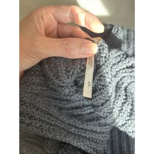 FREE PEOPLE Emmy Ribbed V-Neck Sweater Dress Cotton Small Petite GRAPHITE Slits‎ thumbnail 6