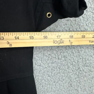 Maeve Dress Womens 6 Black Utility Shirt Midi Pockets Minimalist‎ Boho Career thumbnail 6
