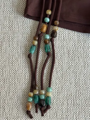 edikted Thia Ruched Bead Foldover Shorts thumbnail 4