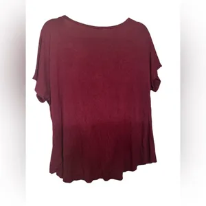 Women's Burgundy Top Red Size XL thumbnail 2