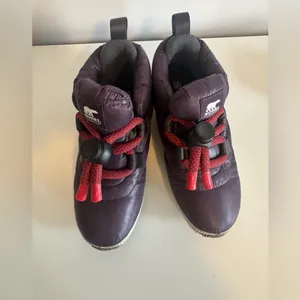 Sorel Free People Snow Boots Women Out N About Puffy Lace Dark Plum 9 thumbnail 3