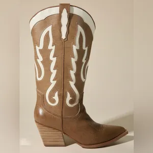 Mi.iM Ida Cutout Western Boot Wide Width Brown Size 9 thumbnail 2