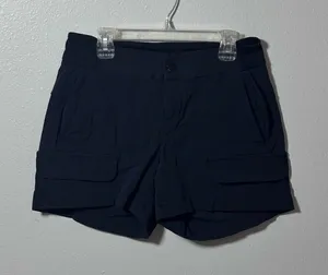 Athleta Trekkie Women Black Hiking Cargo Shorts Stretch‎ Athletic size 2 thumbnail 1