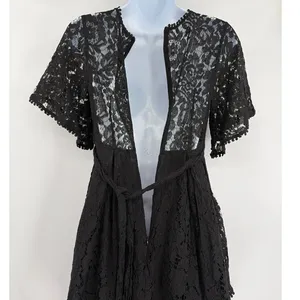 Showpo Lace Mini Dress 6 Whimsigoth Romantic Babydoll Deep V Fairy Grunge Y2K thumbnail 8