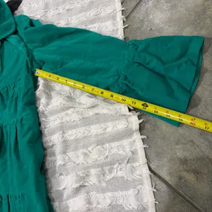 Whimsical vibrant green Judith March coat Measure Like Small Satin lined Boho thumbnail 15