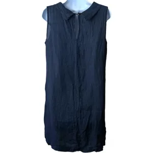 Unbranded‎ 100% Linen Made In Italy Tie Neck A-Line Dress Resort Travel Luxury S thumbnail 5