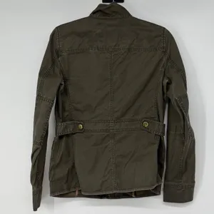J.Crew Field Jacket‎ Womens Small Brown Cotton Utility Military Coat thumbnail 2