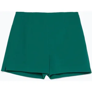 Zara Emerald Green High Waisted‎ Shorts medium thumbnail 3