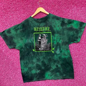 Beetlejuice Tombstone Green Tie Dye T-Shirt XL thumbnail 3