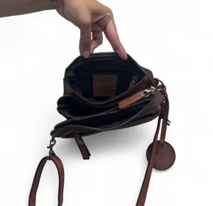 Harbour 2nd Tan brown German Leather Crossbody Bag thumbnail 3