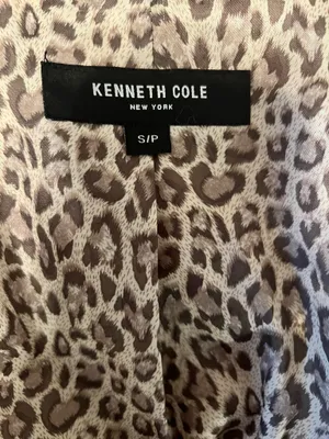 Kenneth Cole Vintage beige faux fur fuzzy coat thumbnail 3