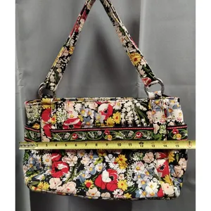 Vera Bradley Women's Black/Multicolor Shoulder Bag Size M SKU 2054 thumbnail 5