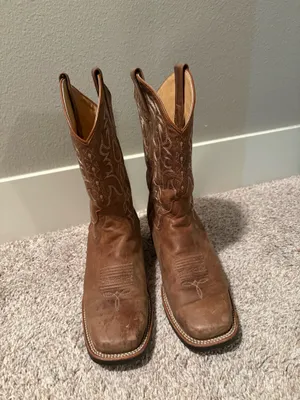 Cowboy Boots Brown Size 9.5 thumbnail 4
