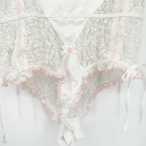Free People‎ FP Intimately Womens Coquette Sweet Cheeks Lace Thong Bodysuit M thumbnail 11