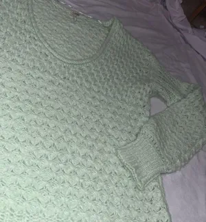 Free People Crashing Waves Pullover Sweater Seamist XS Wool Blend C2 thumbnail 9